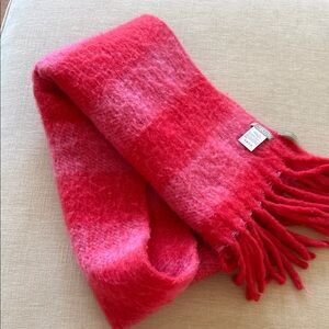 J. Crew Red and Pink Scarf